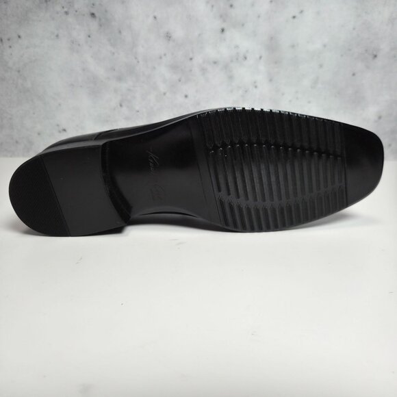 Kenneth Cole Black Leather Mens Dress Shoes Size 8.5M With Silver Technology - Picture 9 of 10